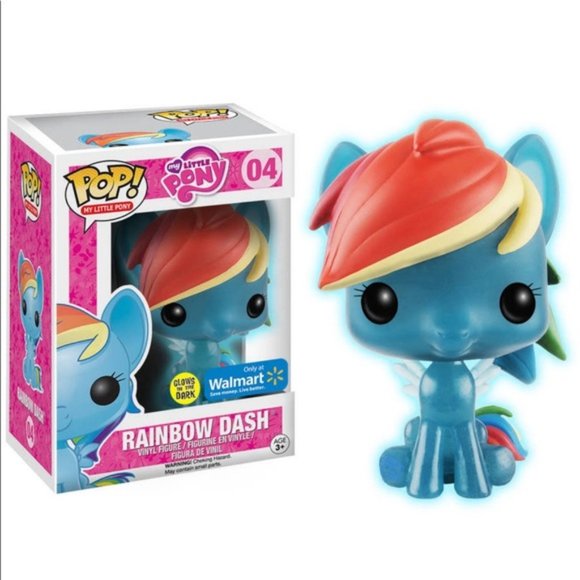 Walmart Exclusive  Funko POP! My Little Pony Rainbow Dash Glow In dark - Picture 1 of 8